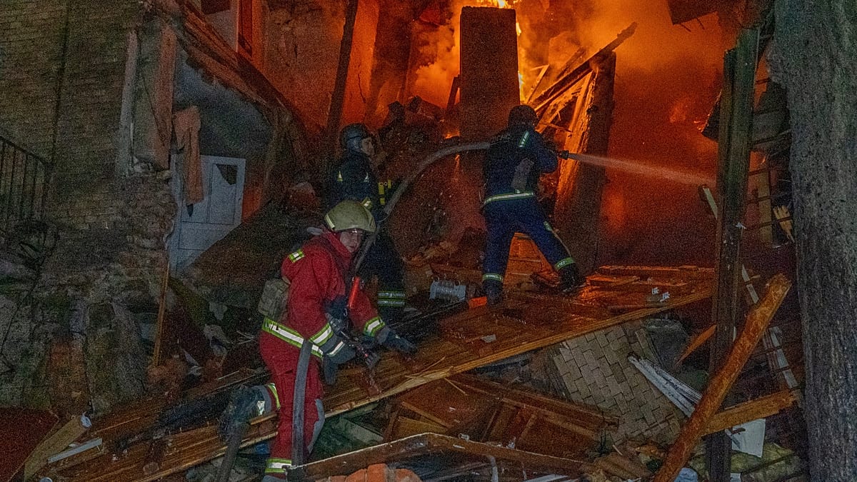 Russian strike injures dozens at Rivne University as ballistic missiles hit Kyiv